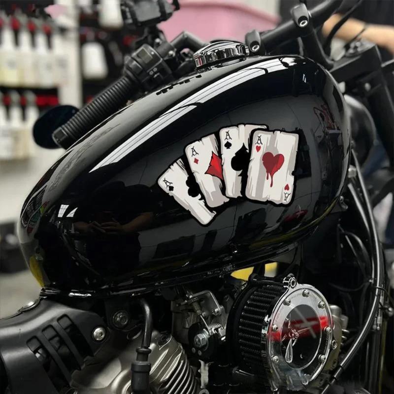 Cool Playing Card Decals Waterproof Car Motorcycle Body Scratch Cover Decorative Stickers