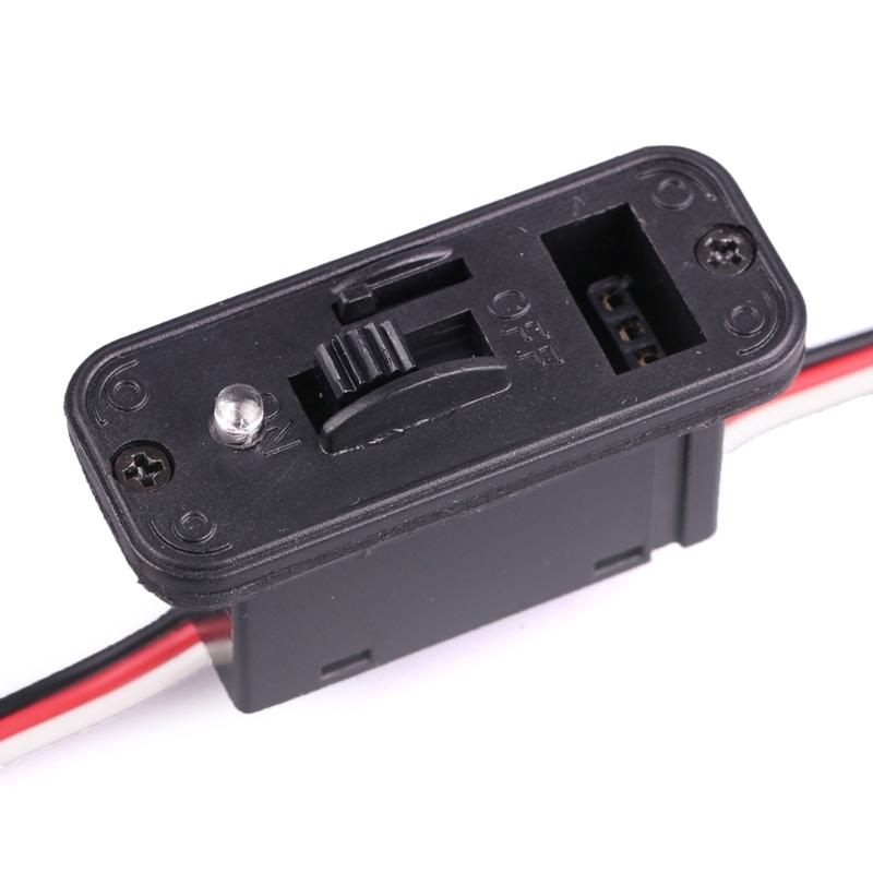 Przełączniki TOC ze zdalnym sterowaniem, przedłużacz kabla Futaba Style ze wskaźnikami LED do samochodów ciężarowych, gąsienicowych, buggy, złączy