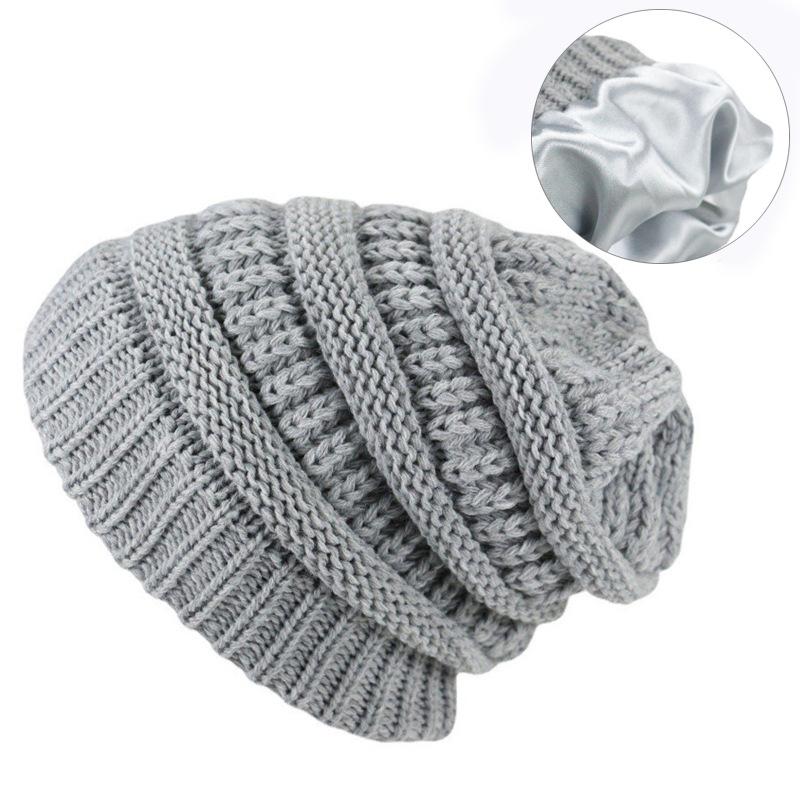 Winter Lazy Wind Beanie Women's Knitted Wool Hat Pullover Hat Thermal Hat