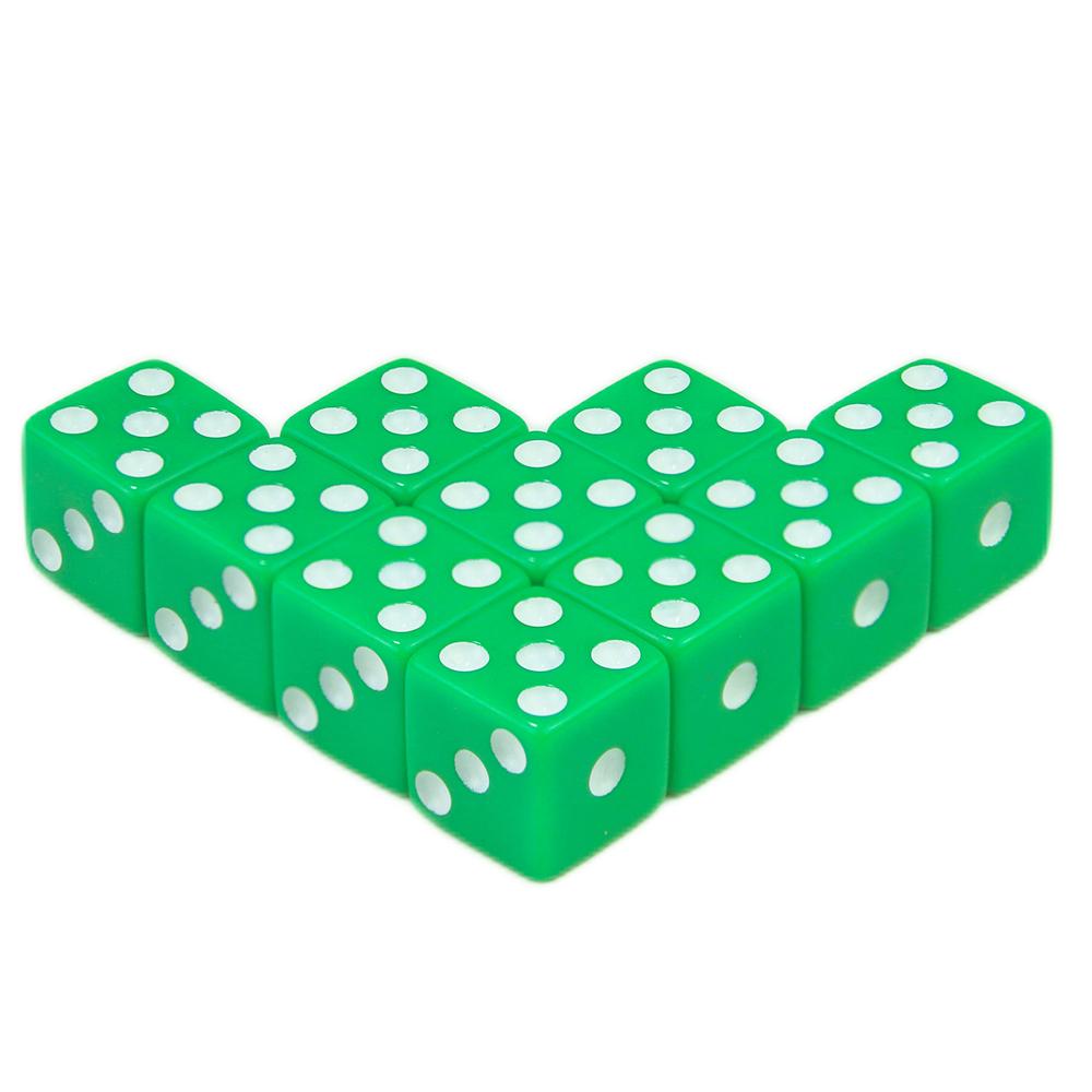 10pcs Standard Plastic 12mm Game White Dice Die Toy New Outdoorliving 9 Colors Stylish Appearance Durable Quality Practical Daily Use