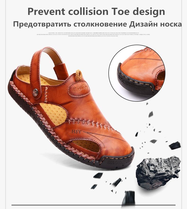 2026 Slipper Outdoor Sneaker Beach Rubber Flip Flops Men Water Trekking Summer Men Leather Classic Roman Sandals cm nero