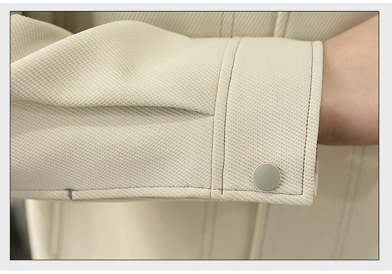 Men's 2026 Spring New Contrast Stitching Lapel Jacket - Korean Style Casual High-End Outerwear