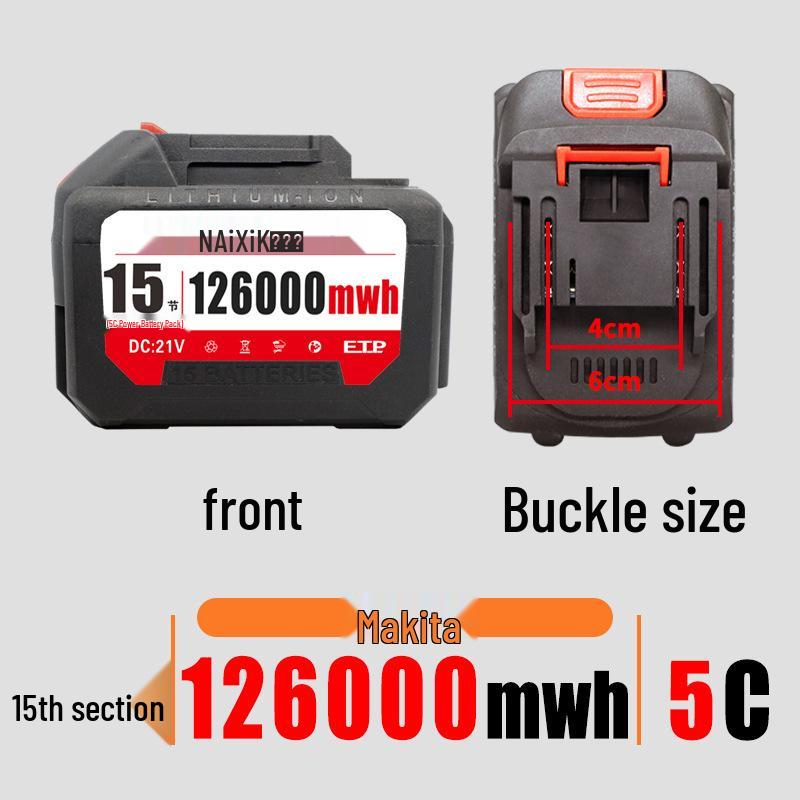 21V Electric Wrench Battery Compatible with Dayi Makita-Style Tools, Angle Grinder, Chainsaw, Lithium Battery