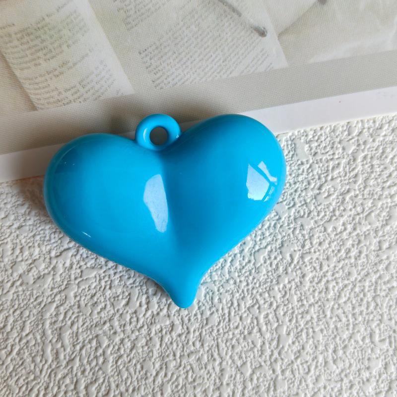 Acrylic Heart Pendant & Bead Set for DIY Charm Necklaces, Phone Chains & Accessories