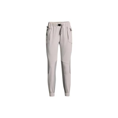Einfarbig Elastischer Bund Freizeit Sporthosen mit Bündchen Damen Hosen Grau 1374474-592