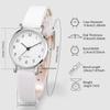 Minimalist digital watch fashion leather strap quartz watch heart bracelet set