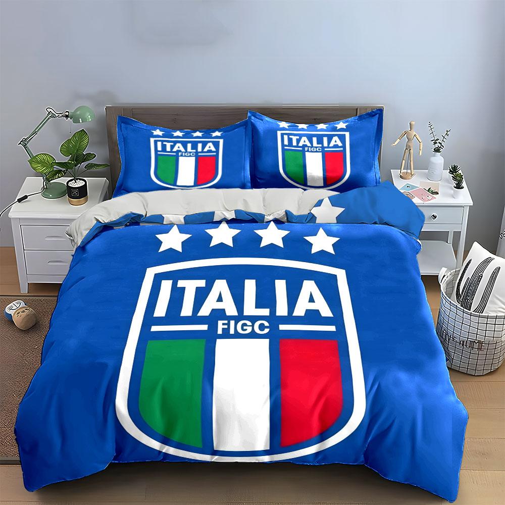 Italian Flag and Stars. Bedding Sets Duvet Cover Sets Duvet Covers Pillowcases(1 * Duvet Cover 2 * Pillowcases, Without Duvet Insert)