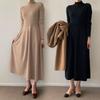 JoccKorr Knit High Long Office Women's Dress, Neck, Sleeves, Slimming, Fashionable, Casual, Wear, Autumn/Winter