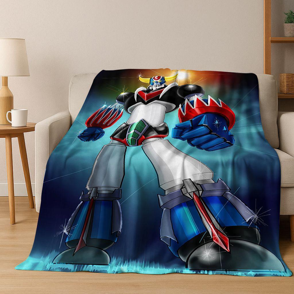 26 Style UFO Robot Grendizer U Cartoon Flannel Blanket,Cozy Soft Throw Blanket for Home Bedroom Bed Sofa Picnic Cover Gift Kid