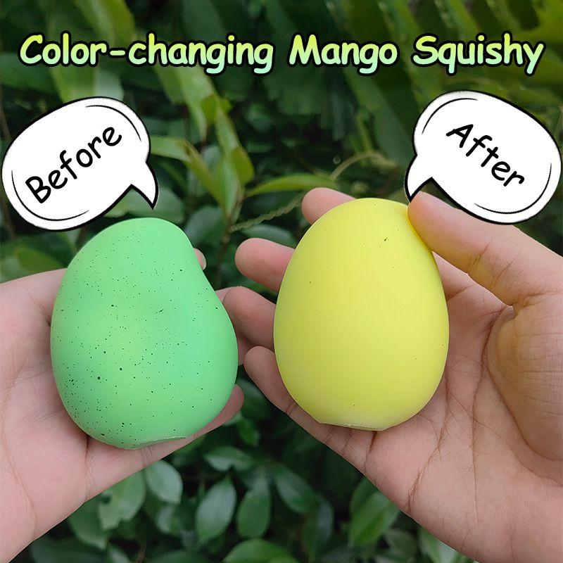 Simulation Mango Squishy Fidget Toys Color Change Squishy Fruit Banana Anti-Anxiety Fidget Toy Party Gift Birthday Gifts