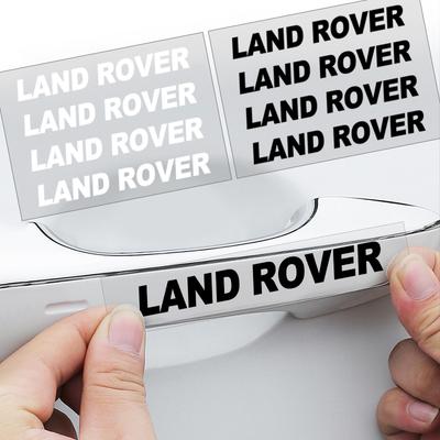 4Pcs Car Door Handle Stickers Tire Rear View Mirror Decals Emblem for Discovery Range Rover Evpque Defender Car Eyeglass Rover L322 L405