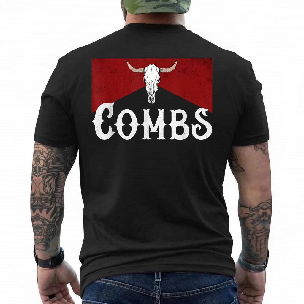 Howdy Combs Western Music Country Cowboy Combs Bull Skull T-Shirt 2XL
