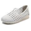 Fashion 2025 Summer Hollow Woven Breathable Shoes Women Sandals Big Size Round Toe Genuine Leather Shoes Summer Flat Casual Sandals