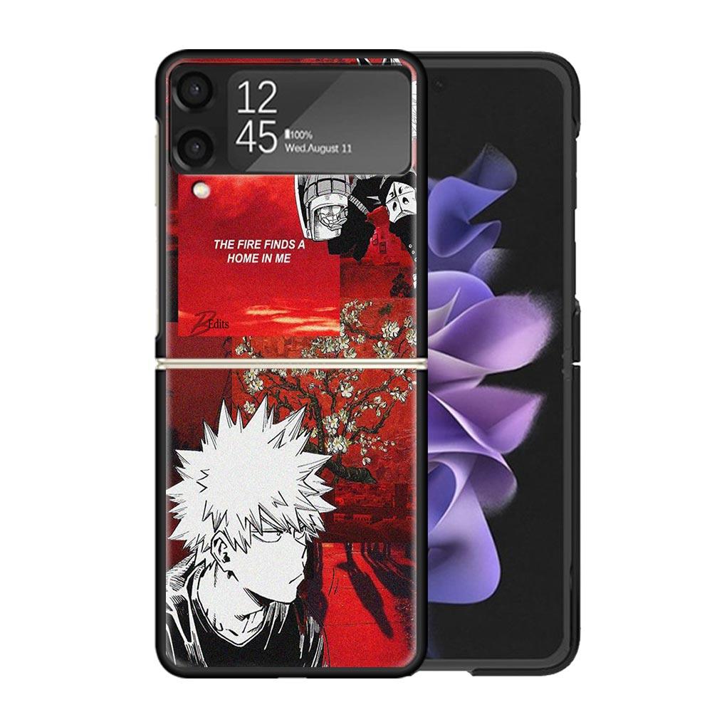 

My Hero Bakugou Katsuki Clear Phone Case For Samsung Z Flip 7 6 5 4 3 Galaxy ZFlip7 ZFlip6 ZFlip5 ZFlip4 ZFlip3 5G Print Cover Z Samsung Z Flip 4