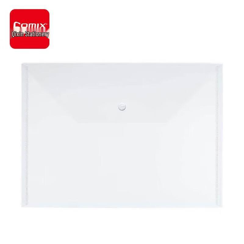 Qixin A3018 Transparent Snap Button A4 Document Bags