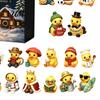 Novelty Duck Gift for Adults Kids Advent Calendar, 24-Day Christmas Countdown Box with Cute Acrylic Calendar Toy, Tree Hanging Decor, Holiday