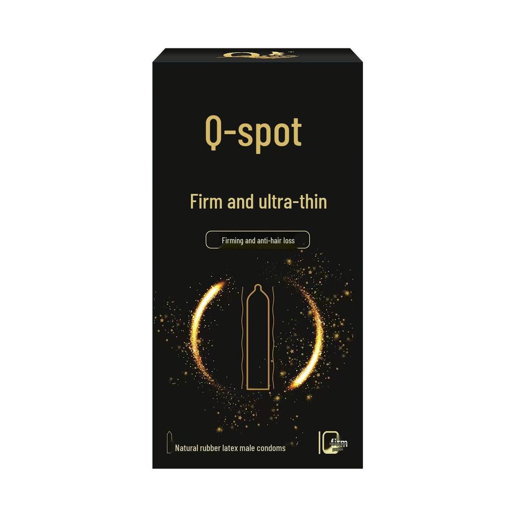 Q-point Hyaluronic Acid 001 Large Particle Delay Condoms - Long-lasting Contraceptives for Adults