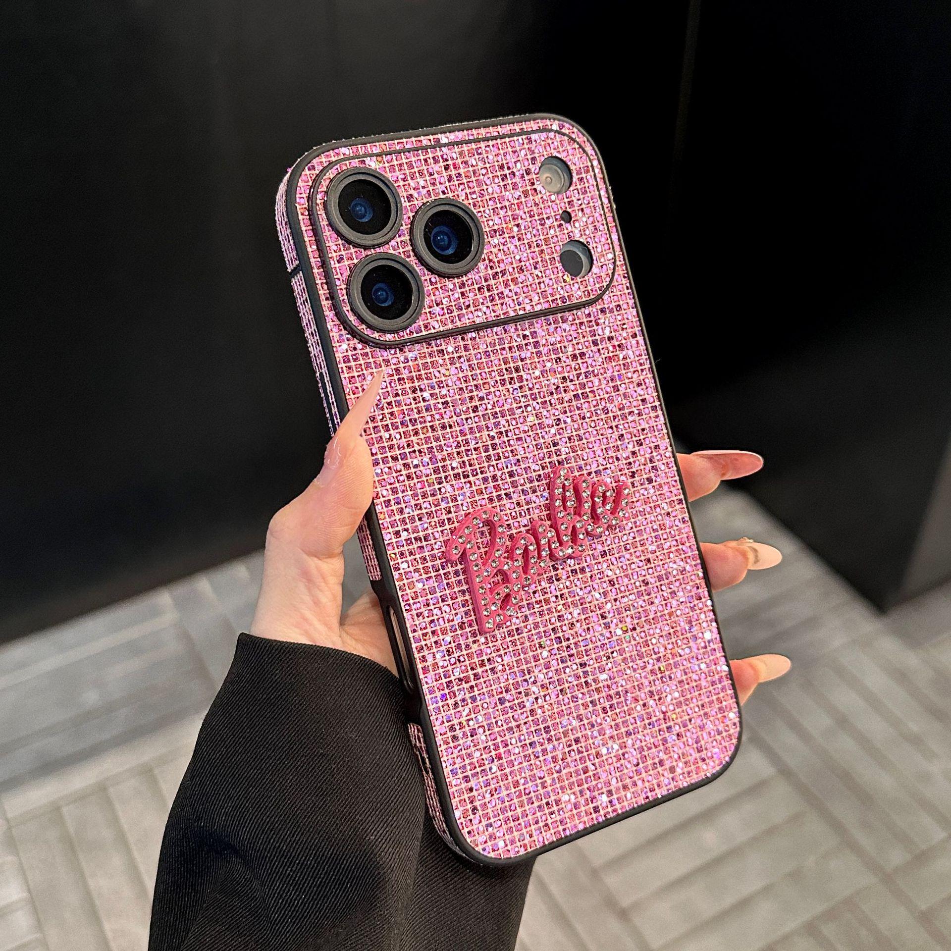 

Luxurious Diamond Glitter Phone Case for Apple 17 Pro Max & iPhone 6 Plus, High-End Protection 17 розовый
