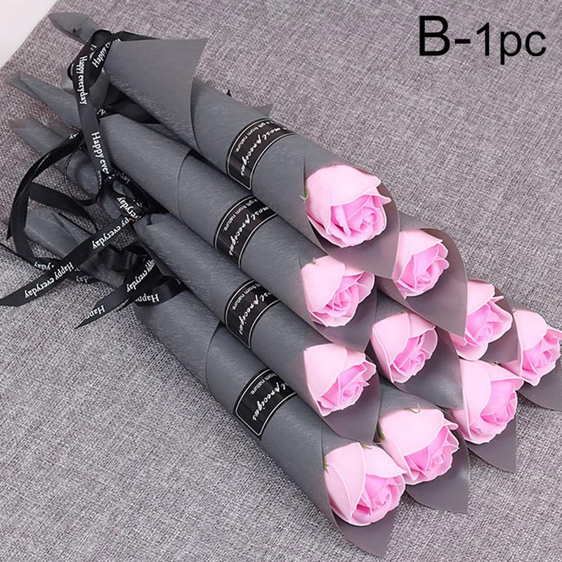 1/5 шт. Мыльный цветок, букет красных роз, свадебное украшение, мыльный цветок, искусственный цветок розы, подарок на День святого Валентина, товары для цветочного магазина