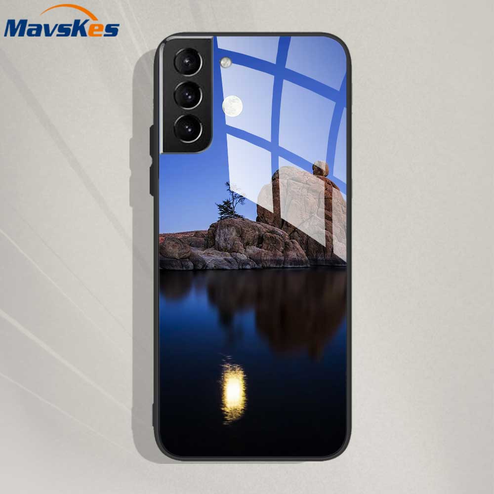 

For Samsung Galaxy S23 Ultra Case Tempered Glass Phone Cases For Samsung S22 Ultra S23 S21 Plus S20 FE Cases Back Cover Silicone Galaxy S23 Ultra