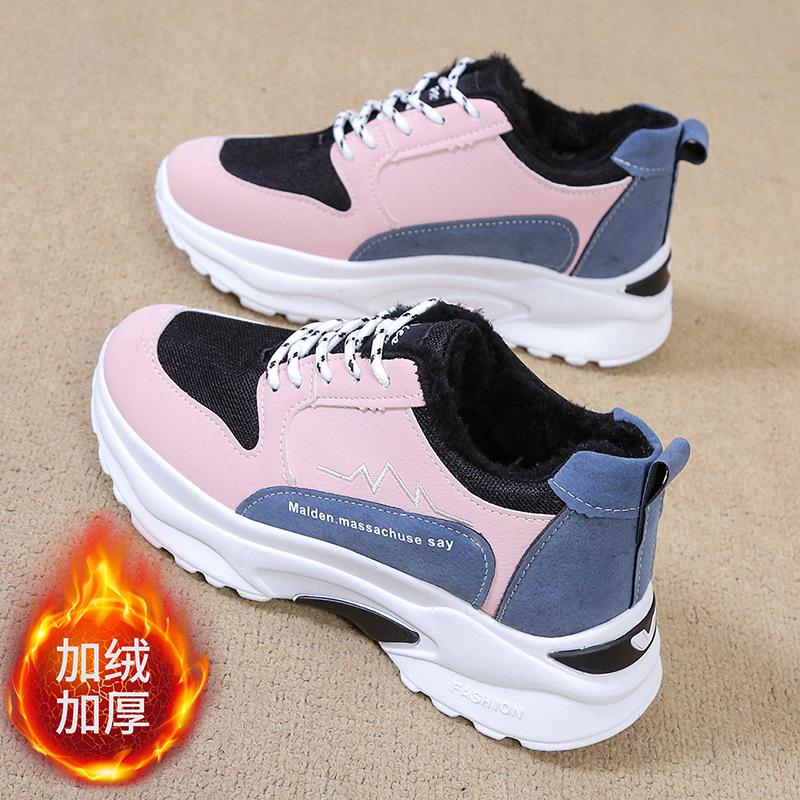 

Хлопковые кроссовки для папы женские теплые утолщенные кроссовки инс прилив интернет-знаменитость дышащие студенческие универсальные повседневные туфли женские 40