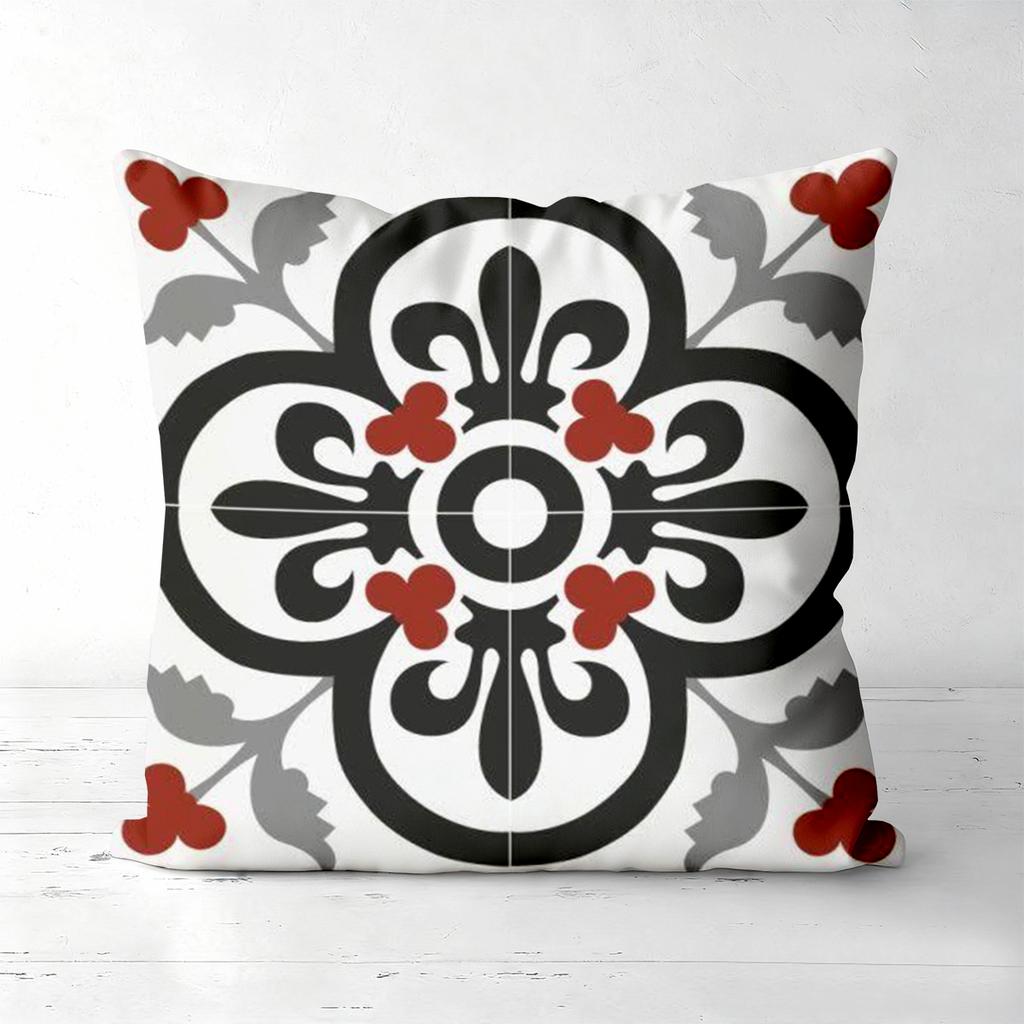 Bohemian Tile Pattern Decorative Throw Pillow Covers Pattern Cushion Cover Suitable for Sofa Bedroom Car Pillow Cover