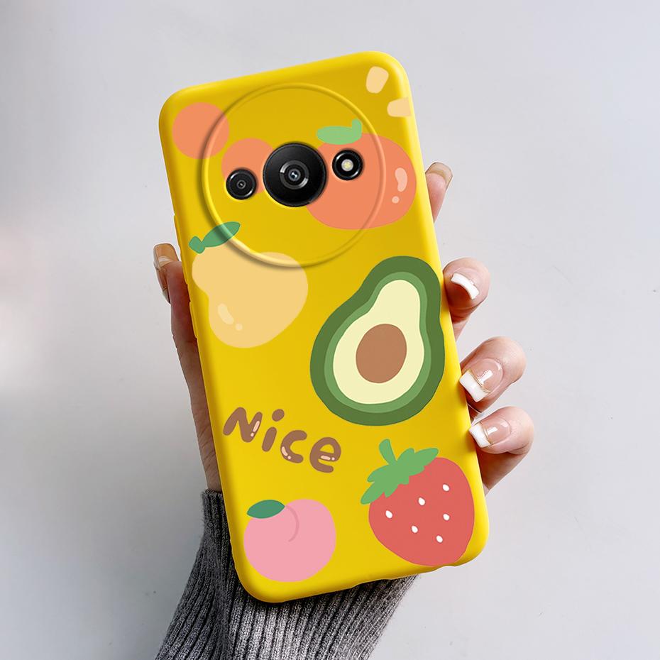 For Funda Redmi A3 Case Redmi A3 2024 Back Cover Stylish Painted Soft Silicone Phone Case for Xiaomi Redmi A3 A 3 RedmiA3 Bumper