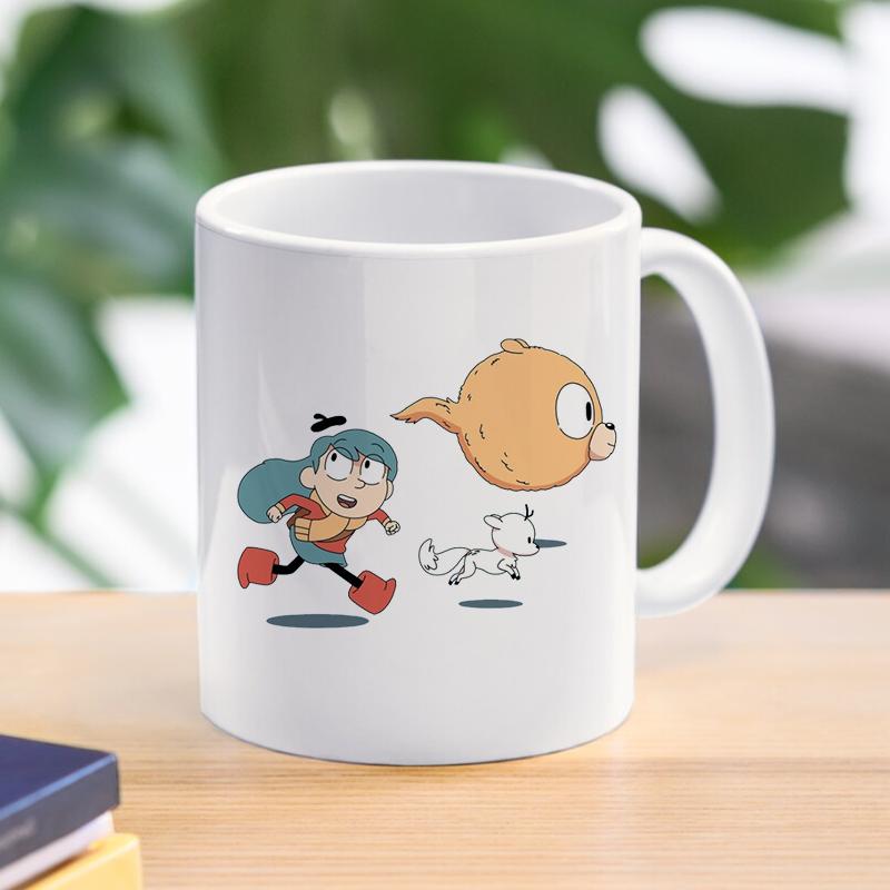 Hilda And Twig Hrnky na kávu Kreslený keramický hrníček na čaj Hrnek na mléko na míru Venkovní práce Camping Hrnky Narozeniny Vánoční dárek