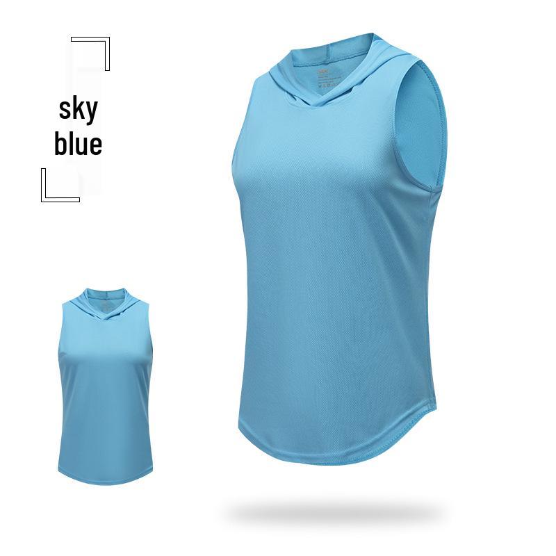 Men's Quick-Dry Hooded Sports Tank Top - Sleeveless Basketball Training Vest
