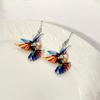 Beautiful Bird Starts the Spring, Colorful Fashion Retro Mid-century Style Ins Network Sense Earrings