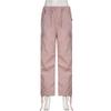 2022 Autumn Streetwear Drawstring Cargo Pants Womens Low Waist Baggy Pants Fairycore Trousers Vintage Casual Wide Leg Sweatpants
