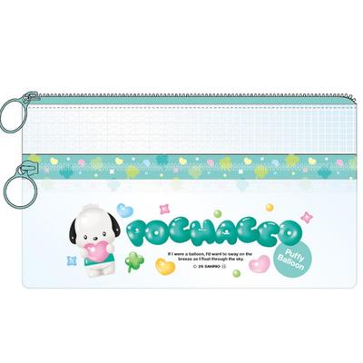 Bolsa transparente com zíper duplo K Company Sanrio Characters Pochacco SAC-CWF-PC