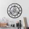 3D Retro Gear Wall Clock Silent Large Living Room Wall Clock Home Decoration Industrial Style Clock