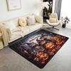 Black Crow Living Room Rugs Halloween Decoration Decorative Carpet for Kids Teens Adult Sugar Skull Skeleton Bones Area Rug