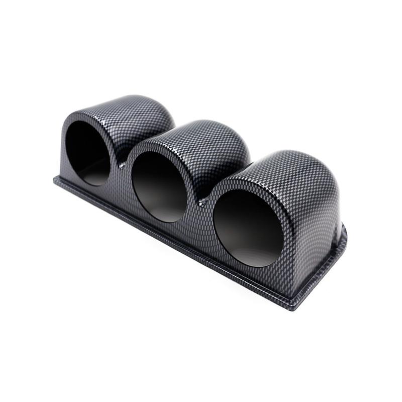 Car 52mm Carbon Triple Hole Gauge Pod Gauge Cup Dash Pod Mount Holder Pod Plastic Holder