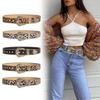 Fashion Leopard Pattern Belt Popular Waistbelt for Women Decorative Pants Belt Cool Carved Buckle Belt Waist Accessories