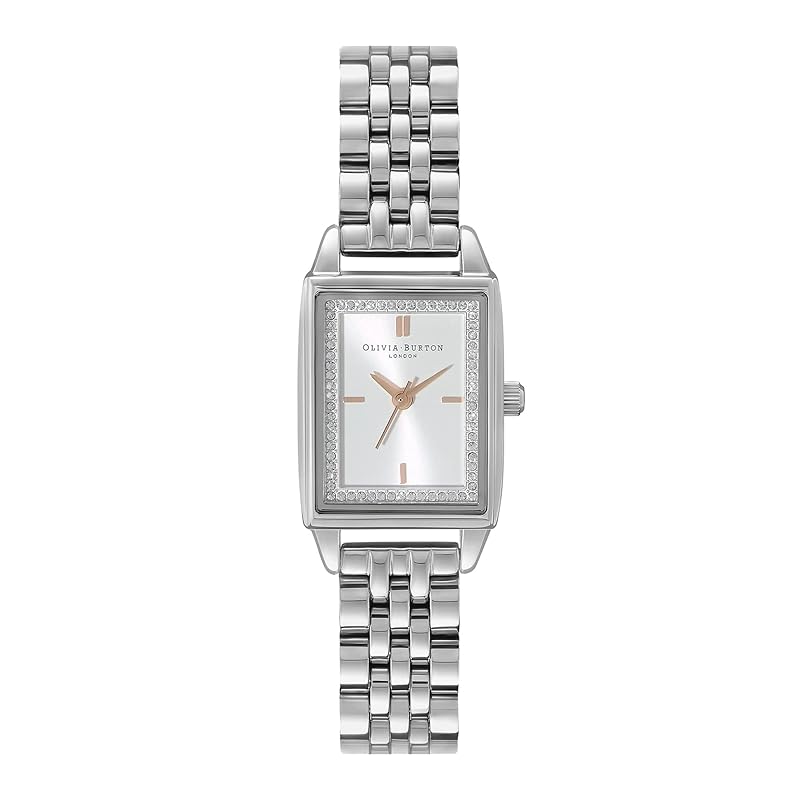 

Authorized distributor [OLIVIA BURTON] olivia burton clock watch ladies ob24000012 townhouse 21mm rectangle white & silver bracelet