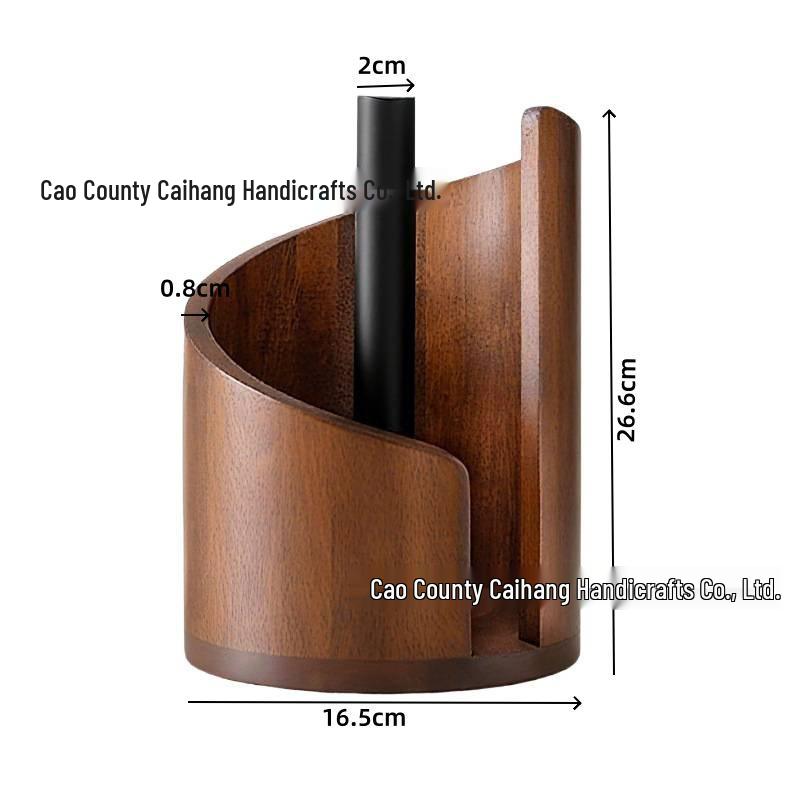 

Solid Wood Countertop Tissue Holder - Creative Tabletop Napkin Dispenser and Storage Box