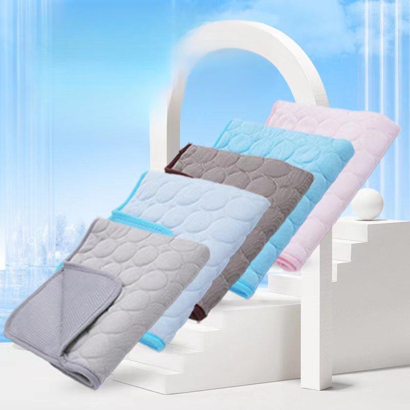 Pet Summer Ice Mat Cool Dog Mat Pet Cat Mat Breathable Ice Silk Cat Litter Pet Supplies Non-slip Dog Mat