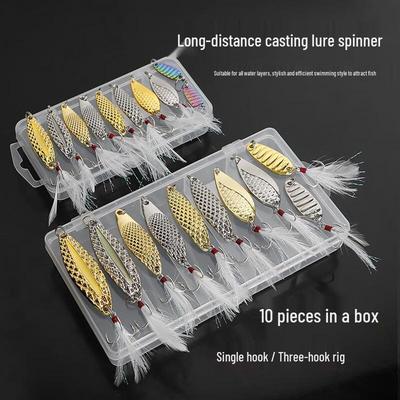 Bear Fire Metal Fishing Spoon Lures Set