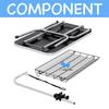 Foldable Stainless Steel Pet Grooming Table with Non-Slip Top