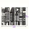 2D Black White Tribal Geometric Tapestry for Boho Room Decor