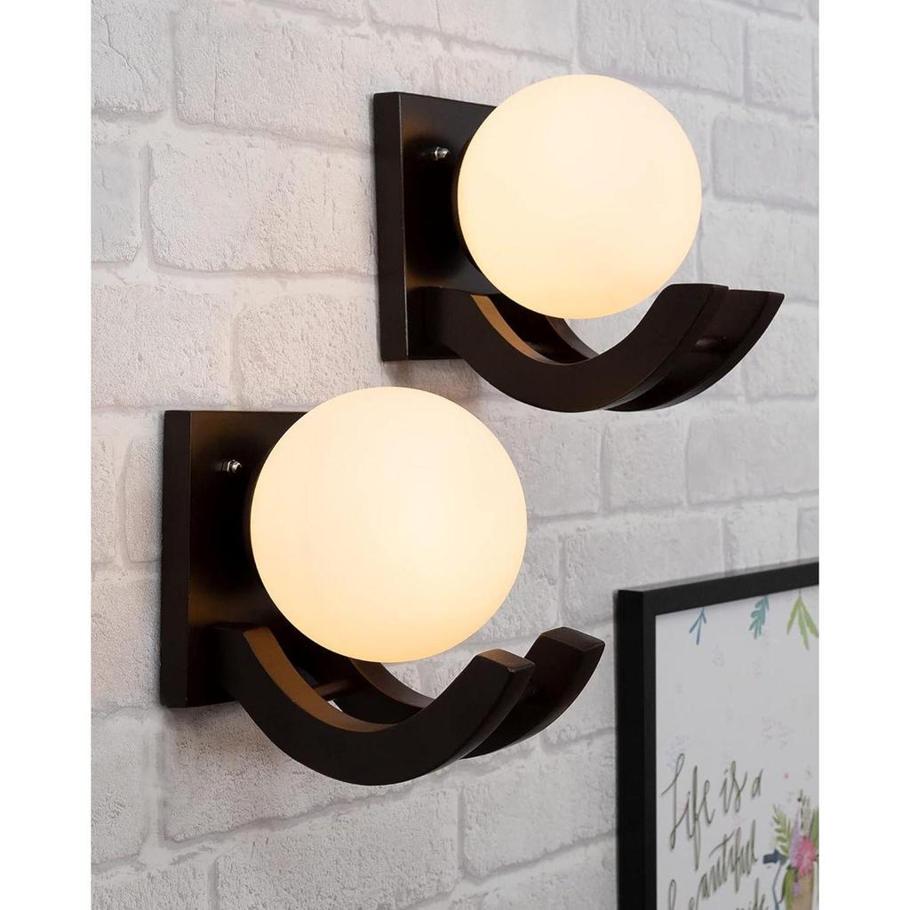 Wall Light, Wall Lamp, Wall Decor, Wall Hanging Wood Light/lamp, Decorative Home, Living Room, Indoor/Outdoor Lighting (Wall Wood, Set of 2)