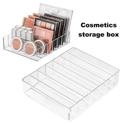 Aufbewahrungsbox für Kosmetik, transparentes Design, mehrere Fächer, Make-up-Organizer mit großer Kapazität, 7 Abschnitte, unterteilt in transparenten Aufbewahrungshalter
