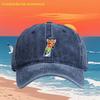 Rainbow Giraffe Print Baseball Cap Vintage Washed Polyester Casual Outdoor Adjustable Adult Cap