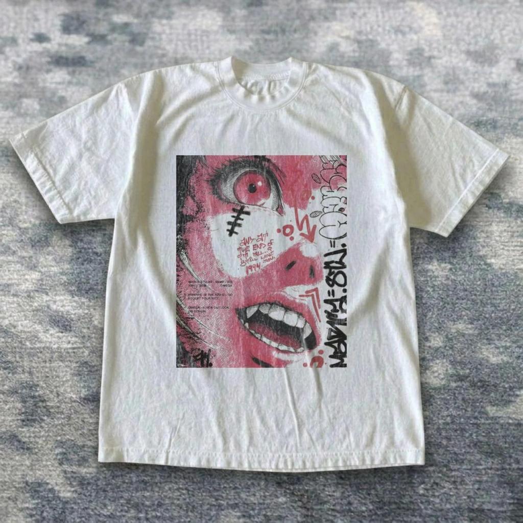 Vampire Anime Girl Graphic Tee Unisex Cotton Retro Cool Gift