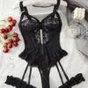 Toucheart Sexy Lace See-through Sexy Underwear Women's Suit Pure Lust Lace Shapewear Sexy Suspender Bodysuit Interesting Suit