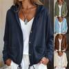 Cappotto Elegante da Donna con Cappuccio, Manica Lunga, Colore Unito, Tasca