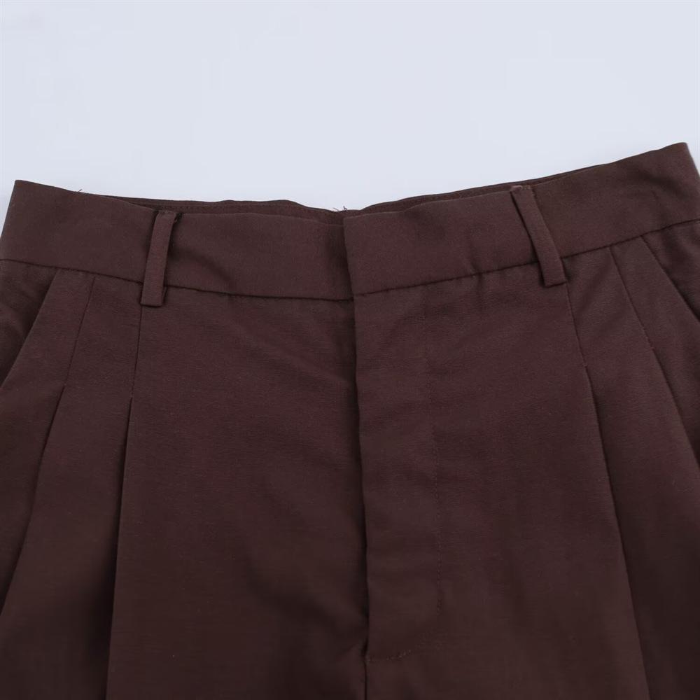 2025 Spring/Summer Women's Open-Back Vest & Loose Pleated Pants Set