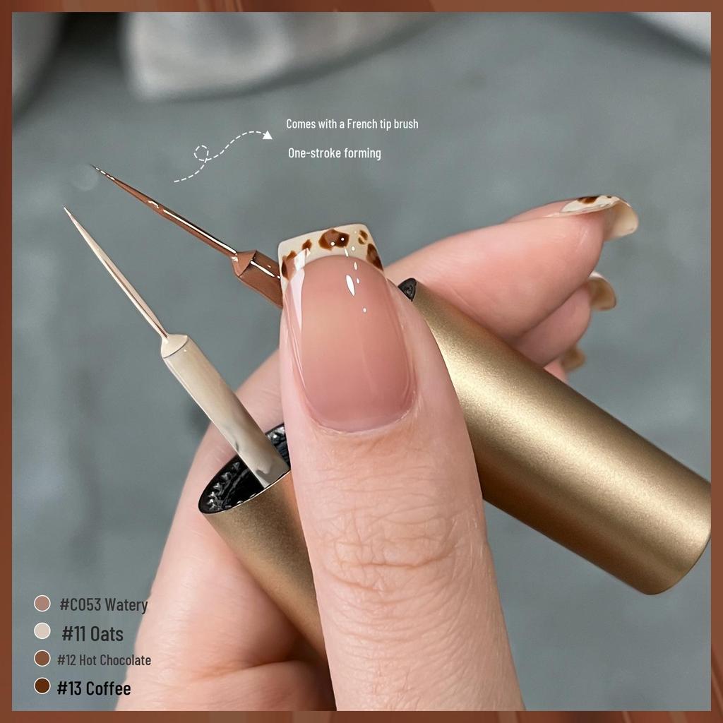 Gaoy Autumn/Winter Leopard Print Gel Polish in Caramel Brown for French Manicures